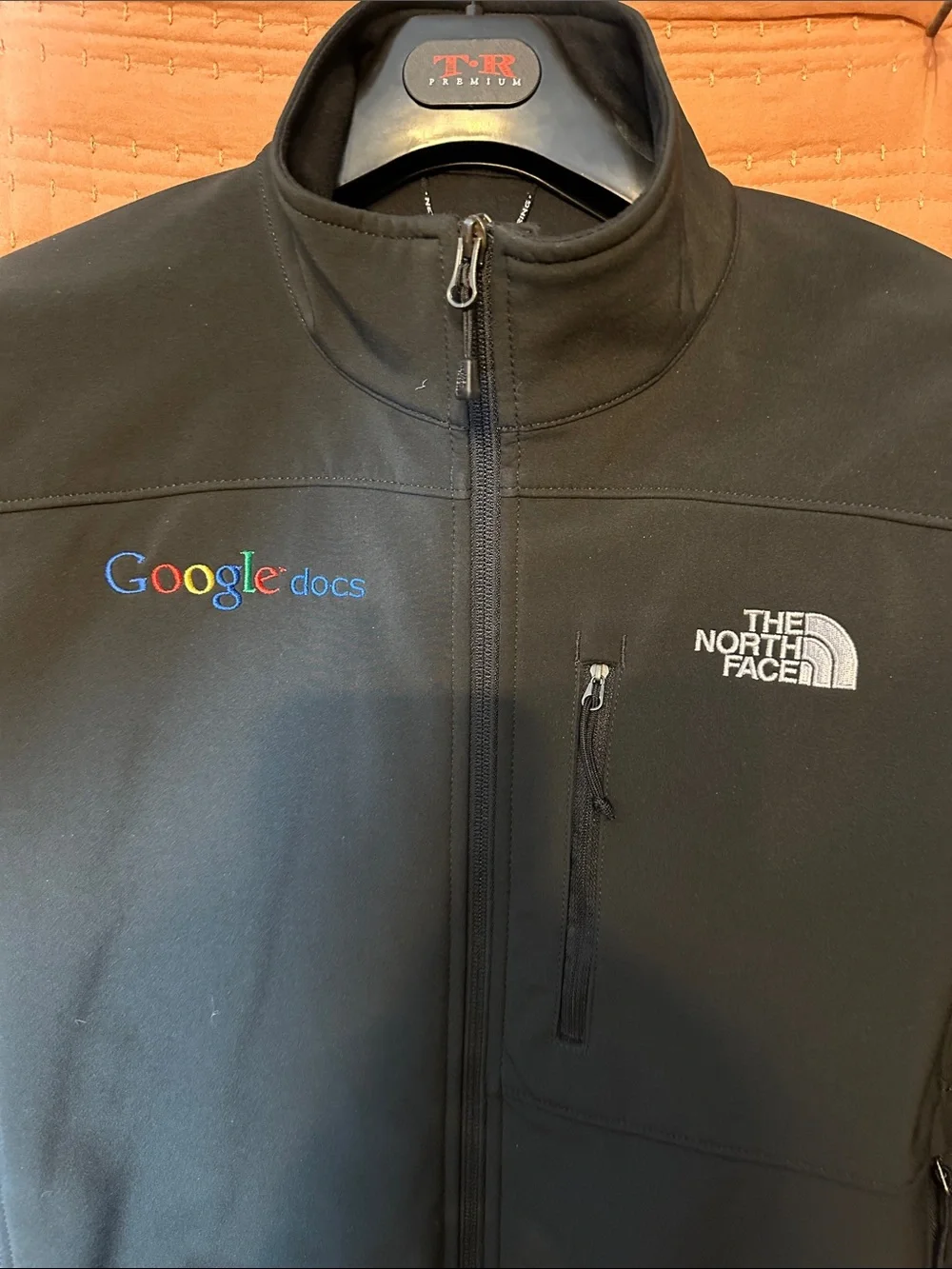 The North Face Black Bomber Jacket with Google Docs Logo